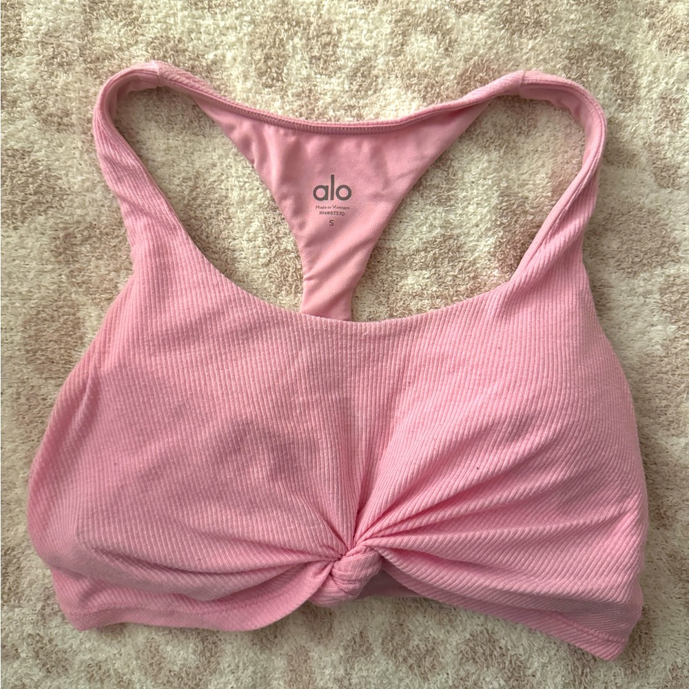Pink ALO yoga sport bra